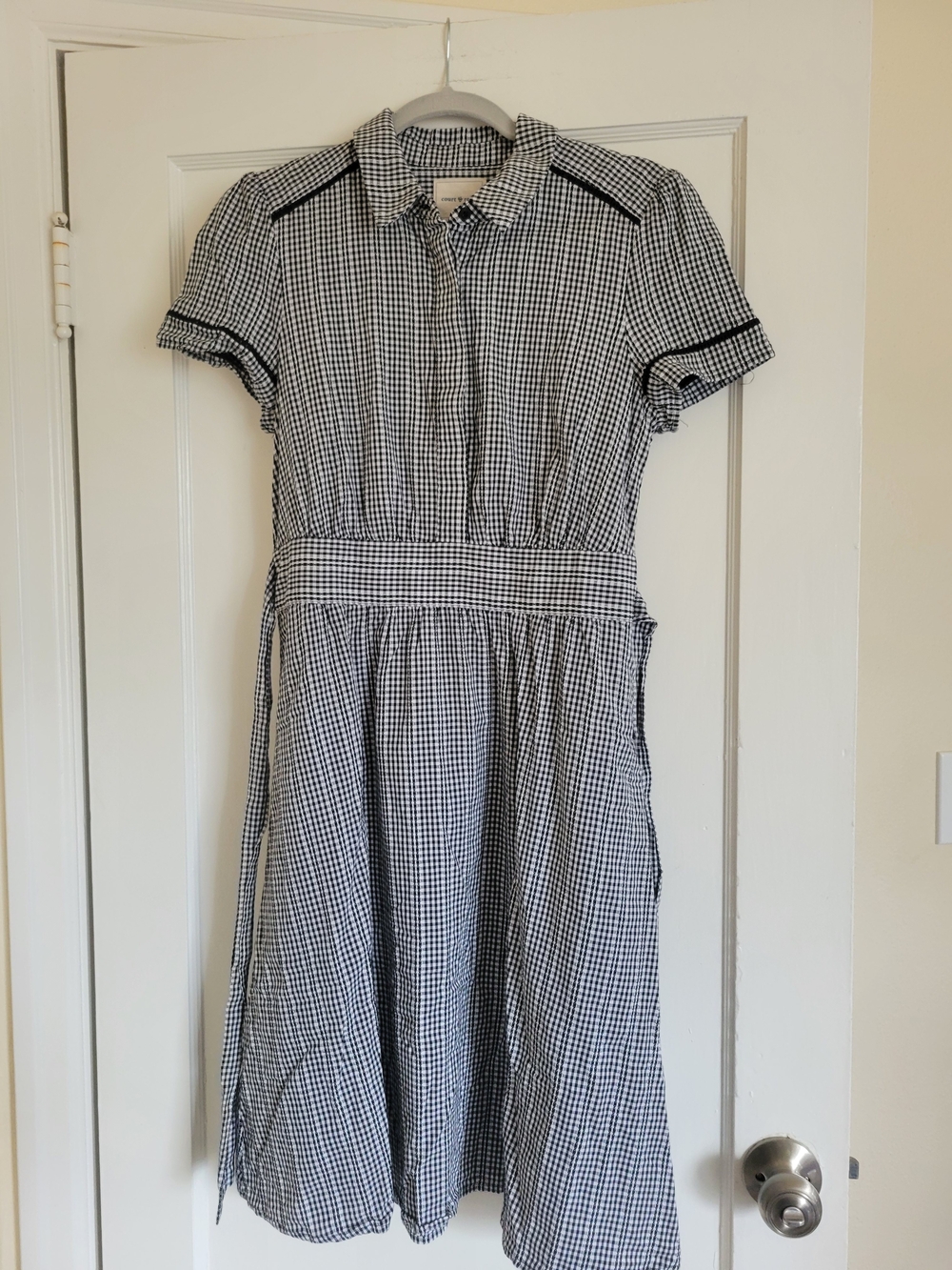 Court & Rowe Black & White Gingham Shirt Dress